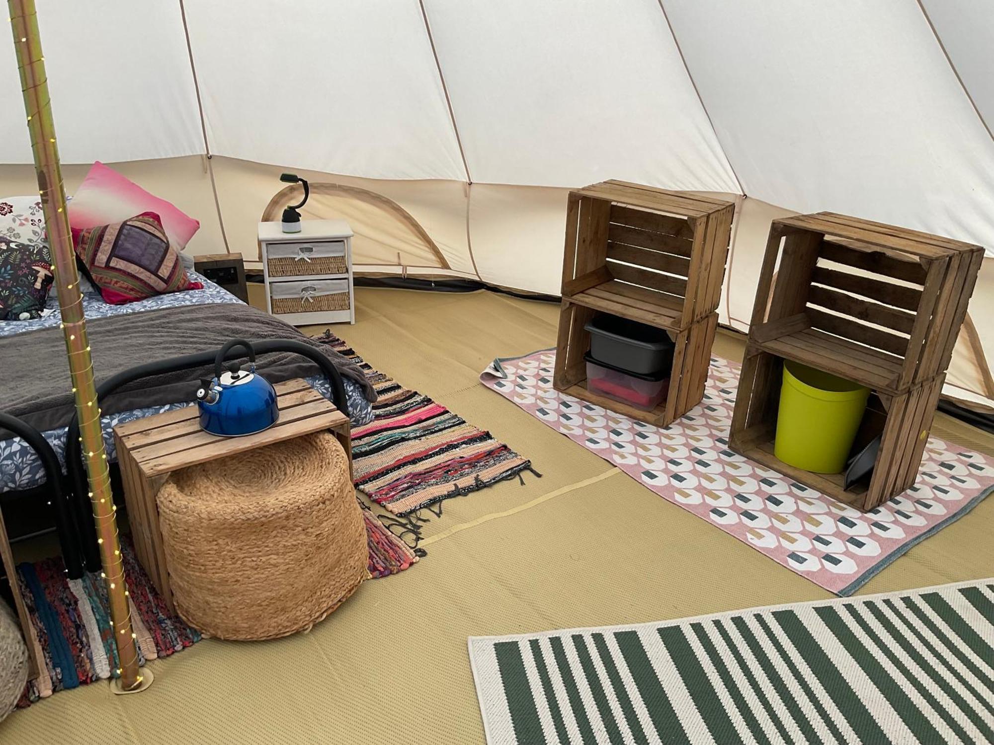 Glamping Meadow Bell Tent Stithians Bagian luar foto