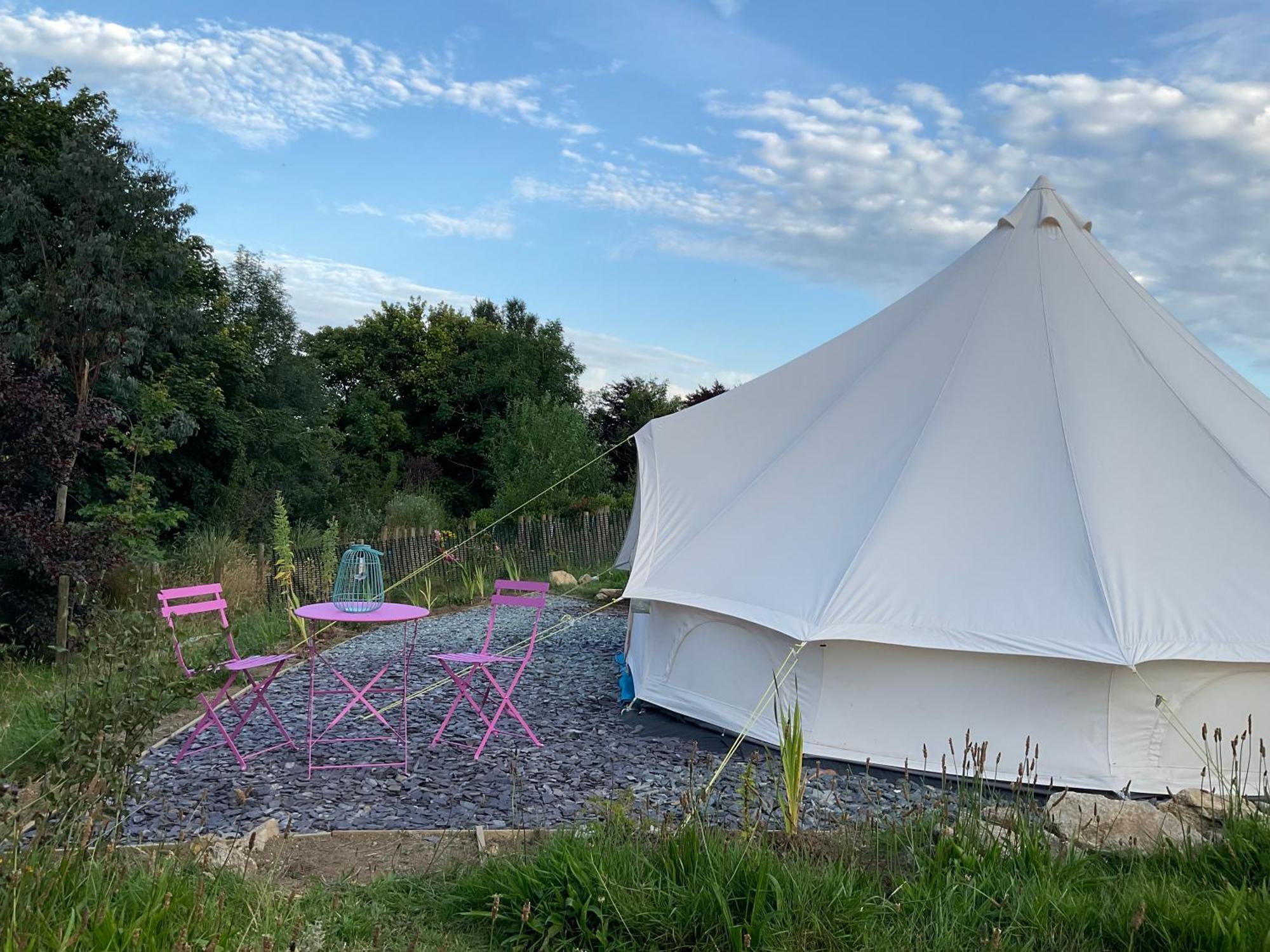 Glamping Meadow Bell Tent Stithians Bagian luar foto