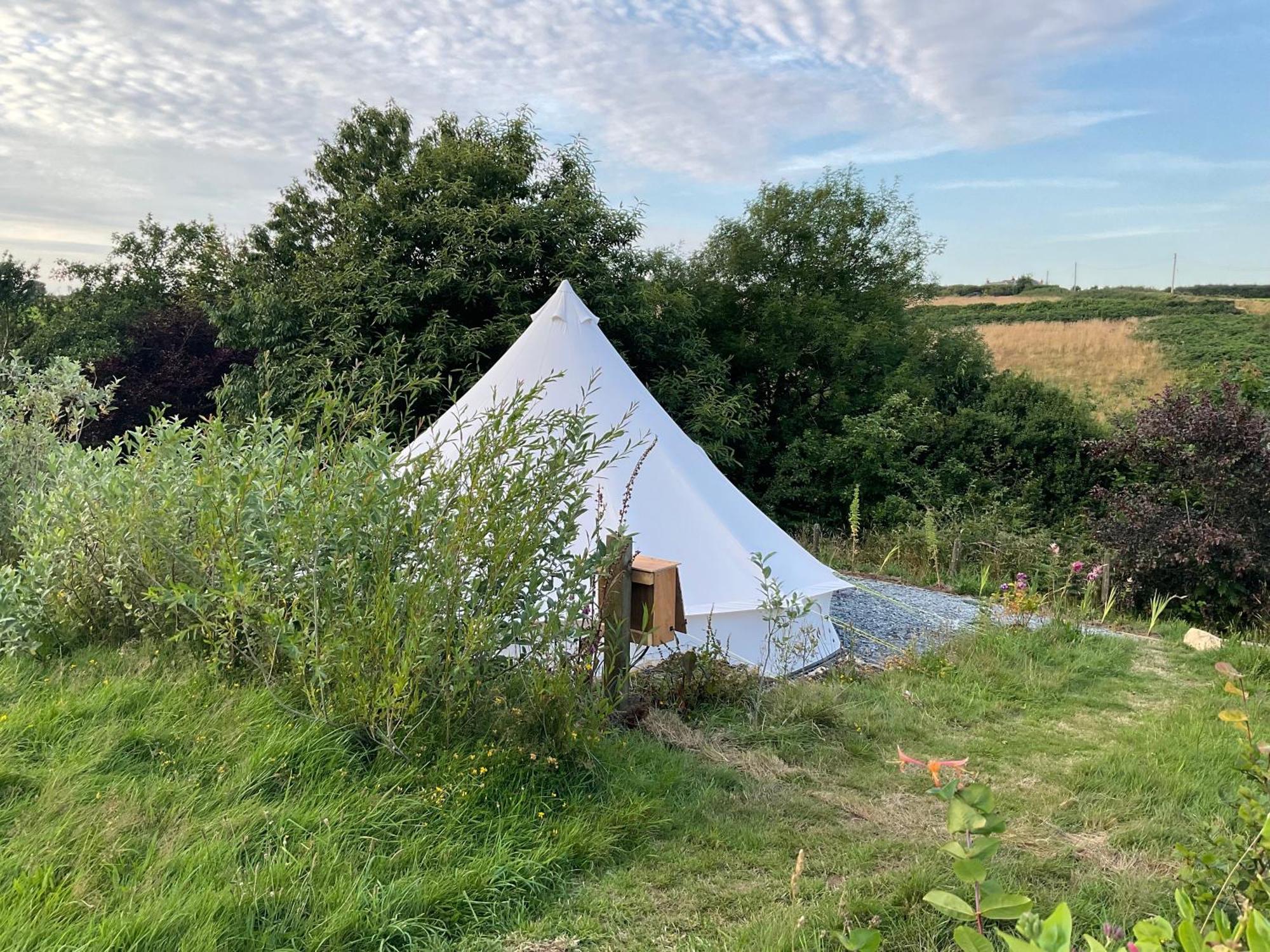Glamping Meadow Bell Tent Stithians Bagian luar foto