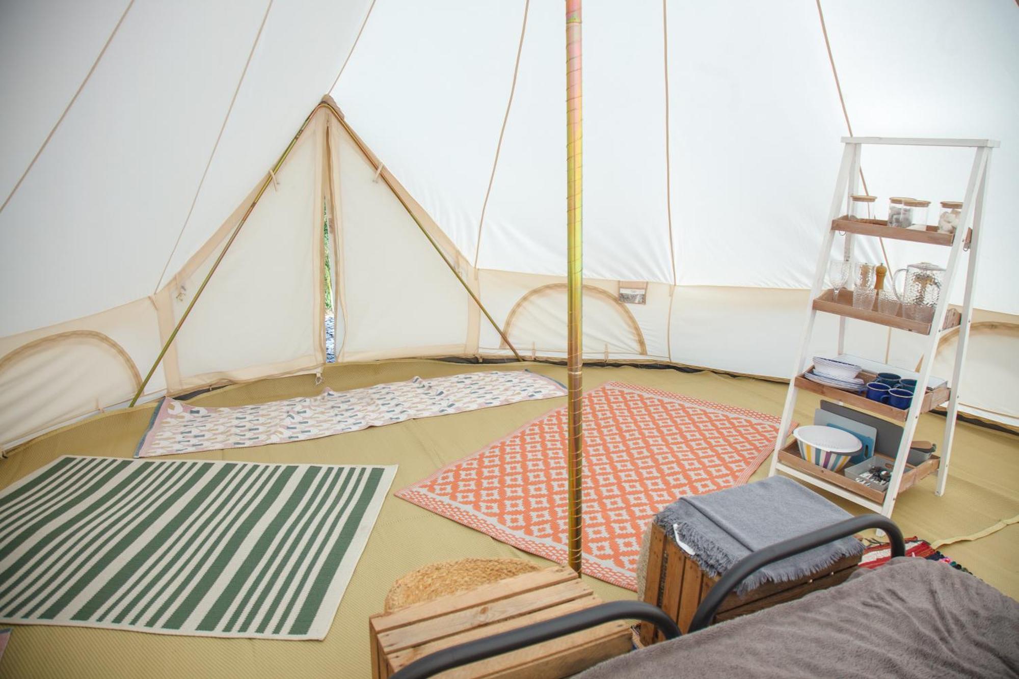 Glamping Meadow Bell Tent Stithians Bagian luar foto