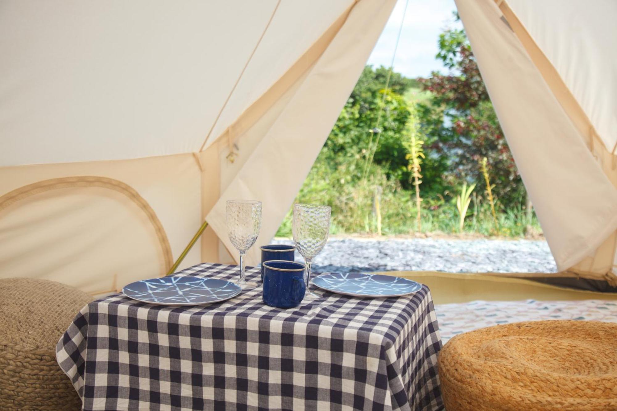 Glamping Meadow Bell Tent Stithians Bagian luar foto